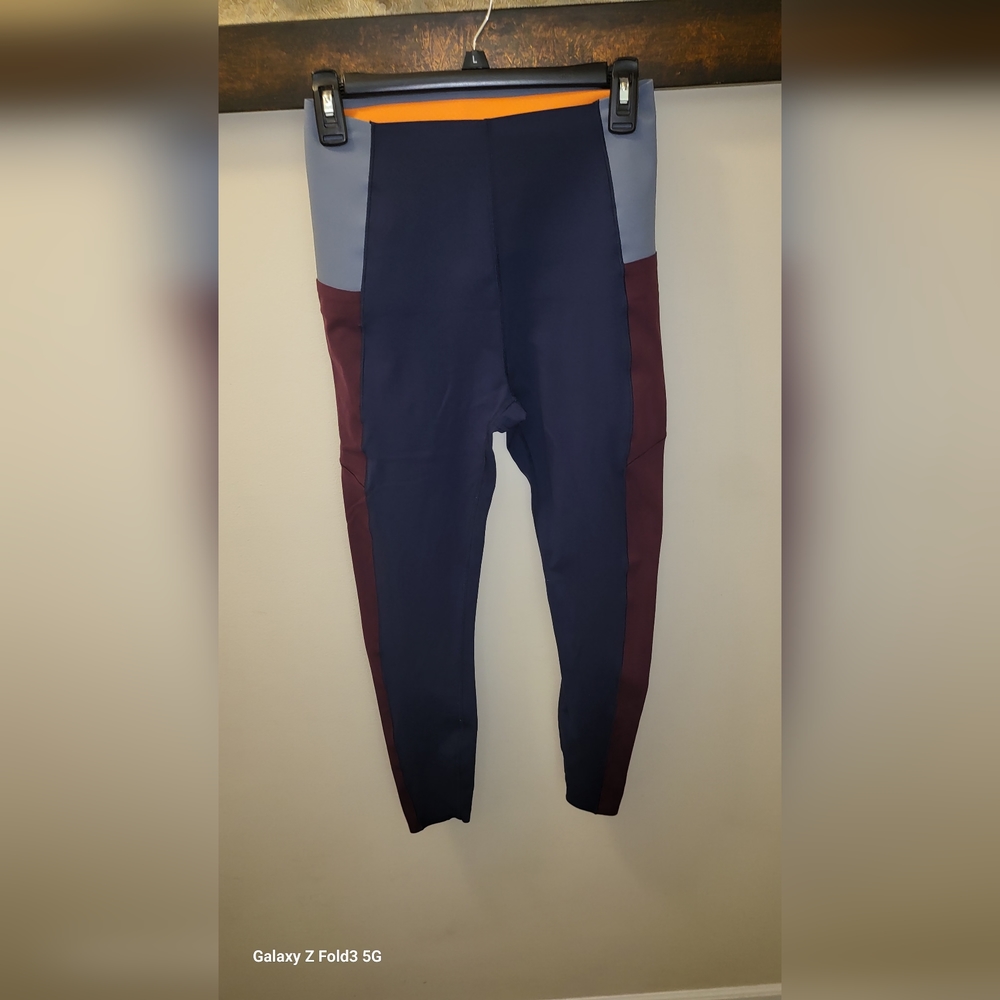 Sweaty BettyPower High Waist Color Block 7/ 8 Leggings M blue, burgany,